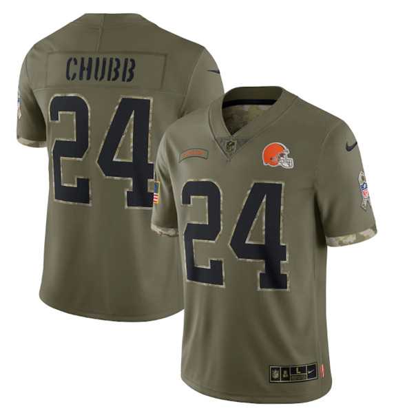 Men's Cleveland Browns #24 Nick Chubb 2022 Olive Salute To Service Limited Stitched Jersey,We sell and wholesale Men's Cleveland Browns #24 Nick Chubb 2022 Olive Salute To Service Limited Stitched Jersey on line form chian!